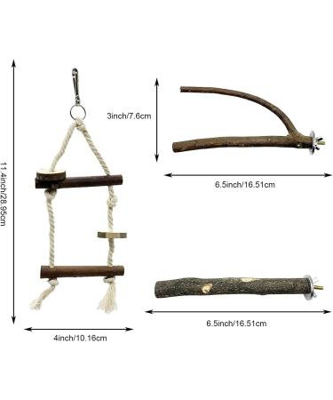 10-Piece Natural Bird Accessories for Budgies Canaries & Lovebirds - Gionar Climbing Grinding & Standing Cage Toys - Buy Online on GoSupps.com