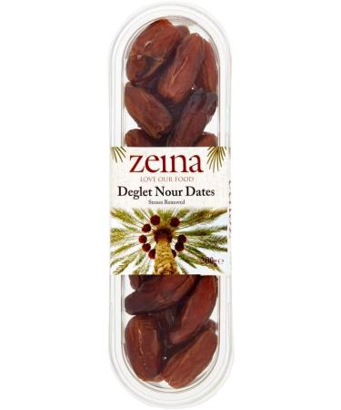 Zeina Pitted Deglet Nour Dates (4 x 200g) - Gluten Free & Vegan - Tunisian Dried Dates - Buy Online on GoSupps.com