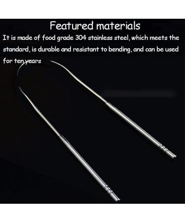 Stainless Steel Tongue Scraper - Best Metal Tongue Cleaner for Oral Hygiene | 13.5x5.5cm - Buy Online on GoSupps.com