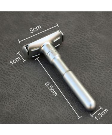 Fomiyes 3-Pack Portable Safety Razors - Manual Vintage Double-Sided Shaving Razors for Men - Premium Silver Shaveadoras - Buy Online on GoSupps.com