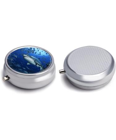 Travel Pill Box with Fish Print | 3 Compartment Portable Medicine Organizer for Handbag & Pocket - Buy Online on GoSupps.com