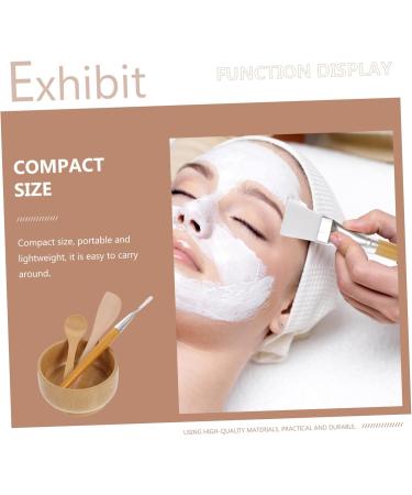 Housoutil 1 Set Four Piece Facial Bowl Silicone Brush Beauty Tools Skin Care Spatula Skincare Tool Skin Care Tools Facial Mixing Bowl Wooden The Makeup Stick - Buy Online on GoSupps.com