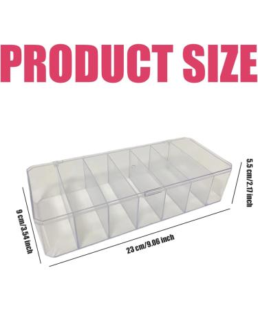 Daily Contact Lens Organizer - 7 Grids Large Capacity Box | Transparent Dustproof Compartment for Disposable Lenses & Small Items - Buy Online on GoSupps.com