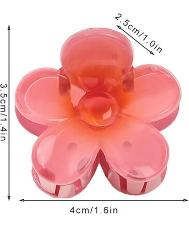 Hair Clips For Women Flower Hawaiian Flower Strong Hold Clips | Strong Hold Hair Clips Flower Fashionable Hair Accessories For Thick Thin Hair Women Girlsl Gradient watermelon red - Buy Online on GoSupps.com