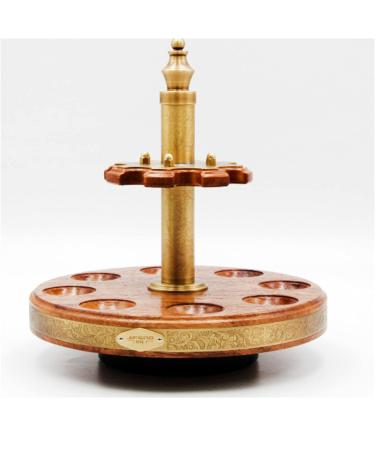 Handmade Pipe Rack-8 Pipes-made of Copper + Pineapple Grid Wood Can Be Rotated 360 Degrees Pipe Accessories