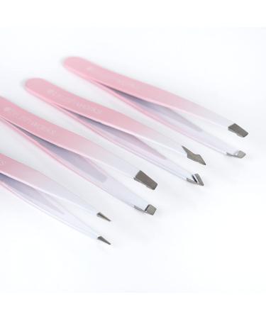 Brushworks Combination Tweezers 4-Piece Set - White | Premium Quality Tweezers for Precision Grooming & Style | International Shipping Available - Buy Online on GoSupps.com