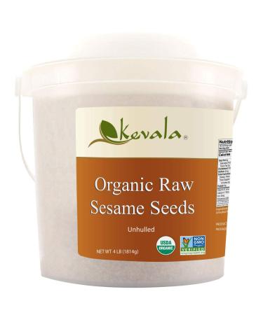 Kevala Organic Raw Sesame Seeds 4Lbs (WHITE) - Buy Online on GoSupps.com