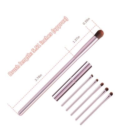 5Pcs Pink Eye Makeup Brushes Set with Case - Eyeshadow, Eyeliner, Concealer, Blending, Eyebrow Brushes - Travel Friendly - Buy Online on GoSupps.com