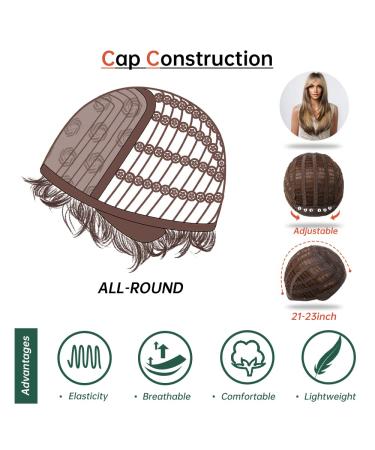 Shop Testar Blonde Brown Ombre Wigs for Black Women | Long Layered Heat-Resistant Synthetic Wig for Daily & Party Use - Buy Online on GoSupps.com