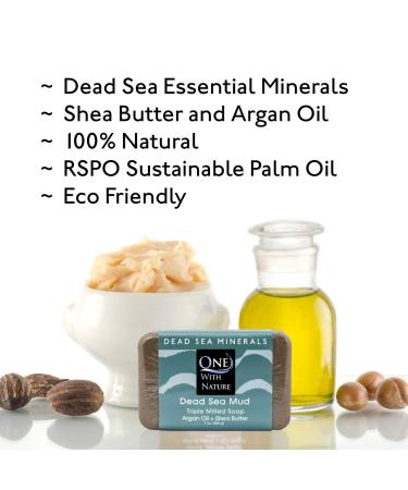 Dead Sea Salt Mud Charcoal 4 oz Soap Variety 3 Pack with Shea Butter and Argan Oil - 100% Natural for All Skin Types - Pack of 3 - Buy Online on GoSupps.com