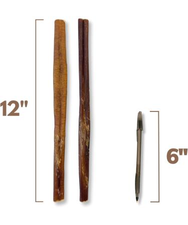 Purely Paws All-Natural Beef Bully Sticks - Safe Digestible Dog Chews - Long-Lasting Low-Odour Rawhide Free - (12" 5 Count) 12" (Pack of 5) - Buy Online on GoSupps.com