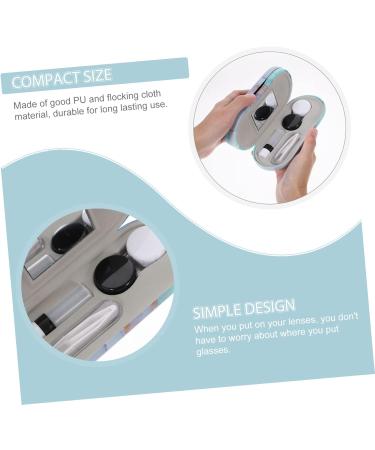 Shop Gatuida Double-Layer Glasses Case | Colorful Buntlas Tools | Travel-Friendly Decor & Protection | Blue Leather PU Lense Case for Contact Lenses & Glasses - Buy Online on GoSupps.com