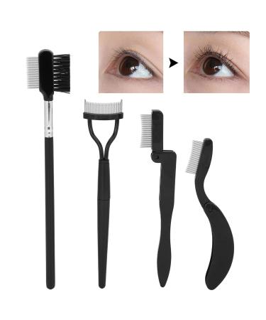 4-Piece Folding Eyebrow Comb & Eyelash Separator Set - Portable Makeup Tools for Women | International Shipping Available - Buy Online on GoSupps.com