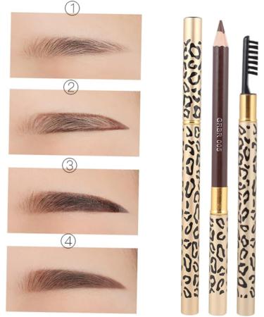 Outanaya 2pcs Makeup Eyebrow Pencils Pencil with Brow Brush Microblading Eyebrow Pen Eyebrow Crayon Wooden 1 count (Pack of 1) As Shown - Buy Online on GoSupps.com