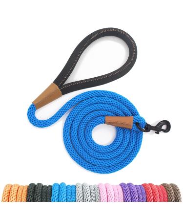 lynxking tow lines for dogs dog leash retriever liner troubles for small medium-sized large dogs (blue carabiner hook-0.9cm x 180cm) carabiner hook-0.9cm x 180cm blue