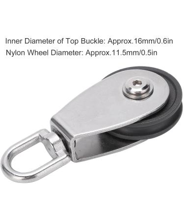 Stainless Steel Shell Dual Bearings Silent Pulley Block with Nylon Wheel Groove Allowing 360 Degree Rotation. Ideal for Gym Workouts - Buy Online on GoSupps.com