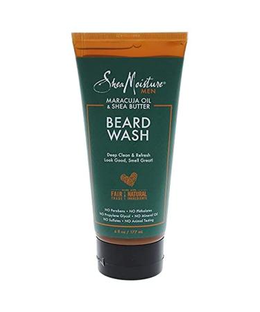 SheaMoisture Beard Wash for a Full Beard Maracuja Oil & Shea Butter to Deep Clean and Refresh Beards 6 oz