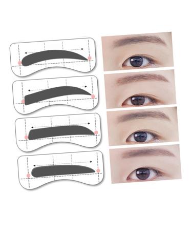 FOMIYES 32 Pairs 8 Kits Eyeshadow Molds Eyebrow Makeup Tools Eyebrow Stickers Eyebrow Trimming Eyebrow Marks 1 count (Pack of 1) As Shown