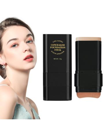 Whnbuij Full Coverage Stick Foundation Full Coverage Stick Foundation | Dual-Headed Skin Foundation 15G | Dual-Headed Concealer Moisturizer for Women and Men