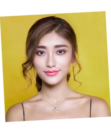 2pcs Love Souvenir Goldensilver Crystals Miss Clavicle for Personality Heart Letters Fashion Friend 52X2cm Silver - Buy Online on GoSupps.com