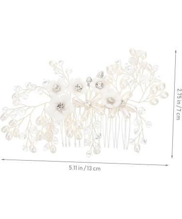 FRCOLOR Flower Rhinestone Comb Decorative Hair Combs Floral Hair Accessories Floral Hair Clip Pearl Hair Comb Women Hair Headpiece Wedding Headpiece Made of Flower Hair Hair Accessories Made of Pearls - Buy Online on GoSupps.com