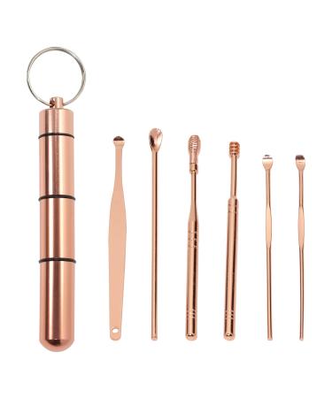 ONLYKXY 6pcs Ear Wax Removal Cleaning Tool Kit Stainless Steel Ear-Pick Cleaner Portable Ear Spoon Set SpoonCurette Ear Picks Digger Spiral Spring Ear Spoon Set Golden - Buy Online on GoSupps.com