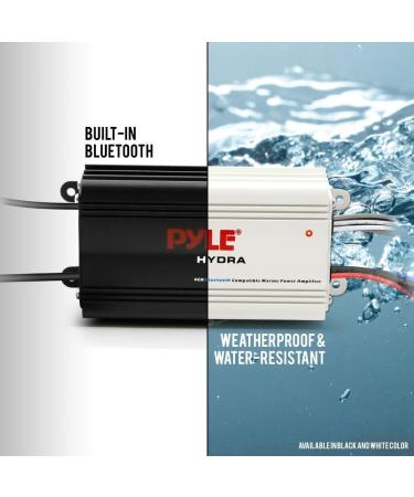 Pyle Marine 4-Channel Amplifier - 200W RMS Full Range Stereo with Bluetooth - PLMRMB4CB Black - Buy Online on GoSupps.com