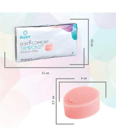 Beppy Wet Tampons - 4 Hygienic Soft Sponge Tampons for Comfort & Freedom | Ideal for Love Sauna Sport & Swimming - Buy Online on GoSupps.com