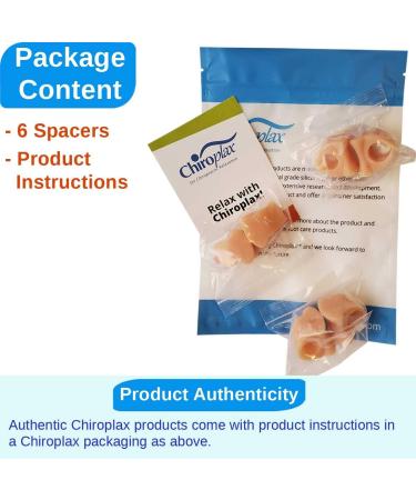 Chiroplax Gel Toe Spacers Separators - Bunion Relief & Toe Straightener - 6 Pack (Regular Size, Beige) - Buy Online on GoSupps.com