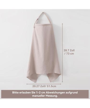 Euioovm Silent Scarf Breastfeeding Cover - Soft Cotton Multi-Purpose Apron & Sun Protection - Light Brown - Buy Online on GoSupps.com