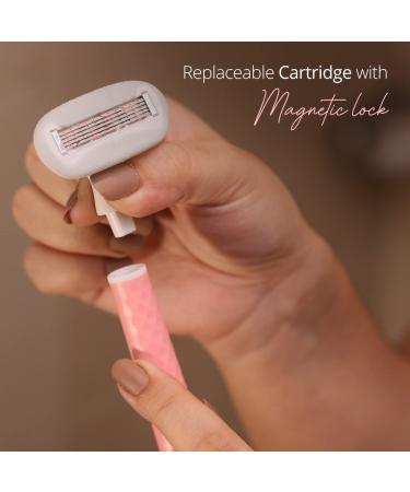 Carmesi Body Razor Swing - Pink Passion | Moisture Band with Aloe Vera & Vitamin E | 2-Way Joint & Unique Diamond Handle for Effortless Shaving - Buy Online on GoSupps.com