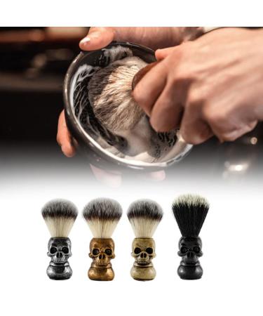 Buy Silver Hair Shaving Brush | Soft Skull Beard Grooming Tool for Precision Shaving - Buy Online on GoSupps.com