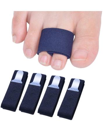 Sumifun Elasticity Toe Splint 4 Packs of Toe Wraps for Broken Toe Curled Toe Hammer Toe Toe Bandage for Big Toe Alignment Fracture Splint for Men or Women - Buy Online on GoSupps.com