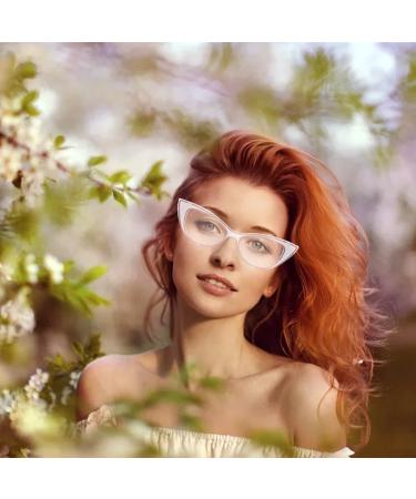 Buy Durdiiy Classic Blue Light Filter Glasses for Women | Retro Anti-Fatigue Gaming & Computer Glasses | Prescription-Free Superfold & Windproof Vintage Style - Buy Online on GoSupps.com