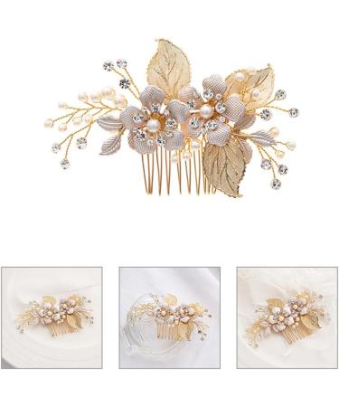 PATKAW Wedding Hair Comb Bride Hair Piece Flower Leaf Headpiece Bride Hair Accessory - Buy Online on GoSupps.com