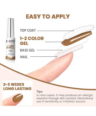 RARJSM Nude Liner Gel Nail Polish Set - 12 Colors 5ml with Thin Sharp Brush for Nail Art, Swirl Nails, and Striping - Soak Off, Curing Required - 12pcs Nude Color Set - Buy Online on GoSupps.com