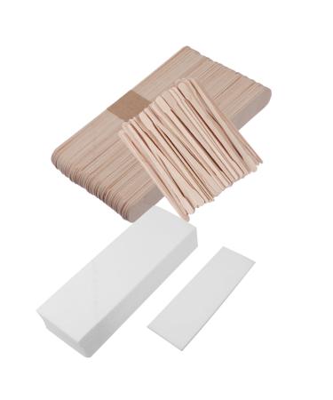 400 Pi ces Barre de beaut jetable bandes de cire pour le visage pilation au de cire bandes pilation epilation spatules pilation du corps bouleau naturel