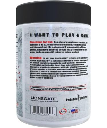 Insane Labz Saw Bloodbath Non-Stim Pump Pre Workout Powder with Nitrosigine OxyGold Agmatine Sulfate L-Citrulline and Betainne Anhydrous 40 Srvgs (Unflavored) Unflavored 11.1 Ounce (Pack of 1) - Buy Online on GoSupps.com