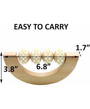 EVIDECO French Home Goods: Natural Wood Body Massager with 4 Rotating Rollers for Ultimate Wellbeing - International Shipping Available - Buy Online on GoSupps.com
