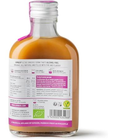 GIMBER Sweet Lilly | organic ginger juice 200 ml | Non-alcoholic ginger drink 100% organic blend of ginger fruit of the - Buy Online on GoSupps.com