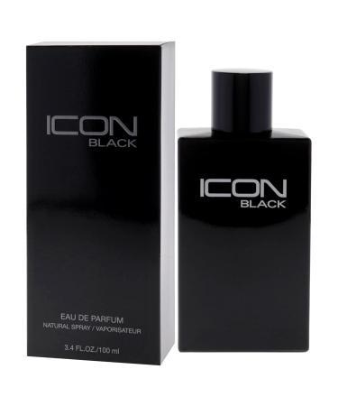Icon Black - EDT Spray Cologne for Men - Masculine Woody Aromas - Bergamot Lemon Tangerine Lavender Notes and Warm Patchouli - 3.4 oz - Buy Online on GoSupps.com