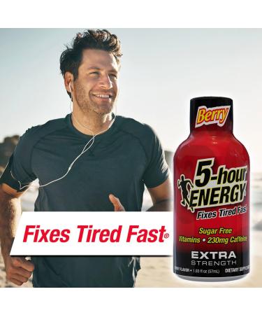 5-hour ENERGY Extra Strength Berry Energy Shot 1.93oz 20-Pack Sugar Free Caffeine Energy Booster with B-Vitamins & Amino Acids Zero Calorie - Buy Online on GoSupps.com