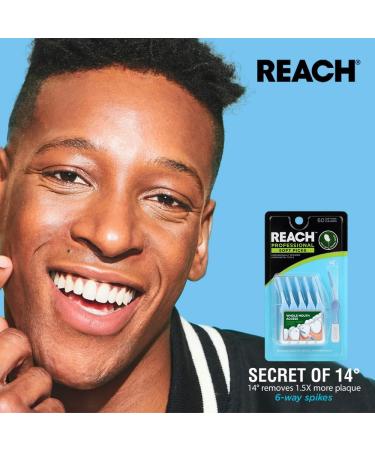 REACH Interdental Pick - 60 Picks with 6-Way Spikes for Deep Cleaning & Whole Mouth Access - International Shipping Available - Buy Online on GoSupps.com