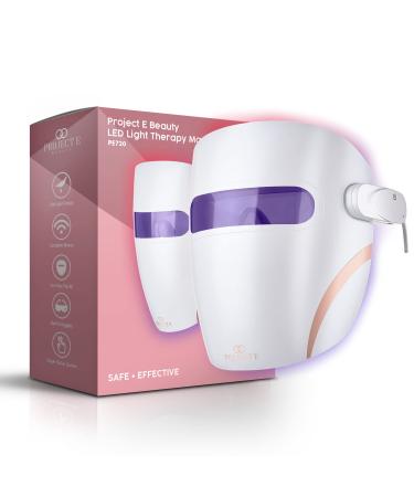 LED Light Therapy Mask by Project E Beauty | Infrared Red & Blue Light Therapy | Collagen Boost | Anti-Wrinkle | Wireless Face Mask | Advanced Skincare | All Skin Types
