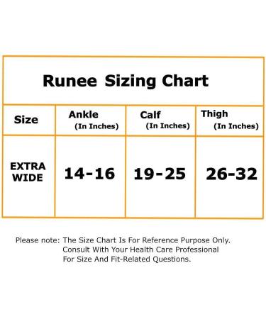 Runee Wide Leg Thigh Compression Stocking - 20-30mmHg Compression, Black - Ideal for Wide Calves & Thighs - Buy Online on GoSupps.com