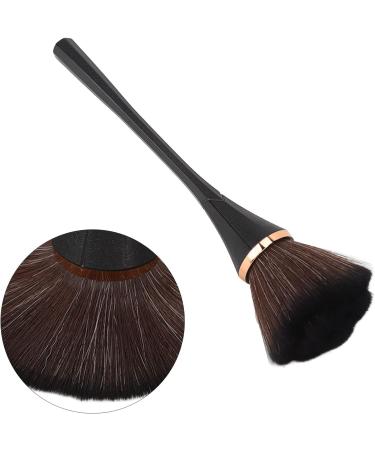 Makeup Brush Fluffy Multiple Uses Slender Hair Peak Light Accurate Coloring Evenly Applying Soft Bristles Loose Powder Brush for Women for Office (Black) - Buy Online on GoSupps.com