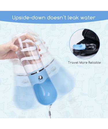 Nobleza Dog Water Bottle - Leak Proof Portable Pet Dispenser, BPA-Free Puppy 17oz Bottle for Outdoor Walking, Hiking, Travel - Blue - Buy Online on GoSupps.com
