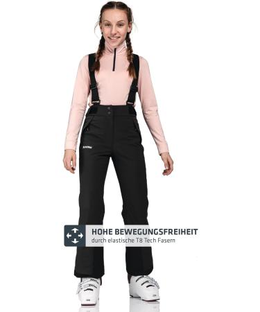 Sch ffel Girls Windproof & Waterproof Snow Pants | Joran G 164 Black | Kids Ski Trousers & Ski Pants - Buy Online on GoSupps.com
