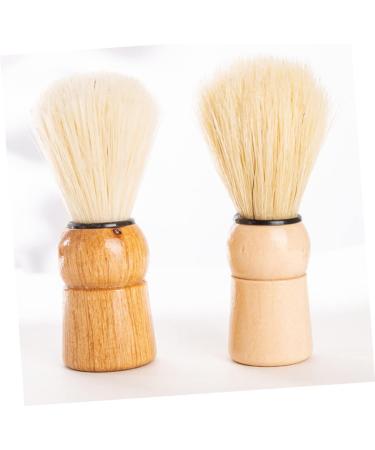 Minkissy 10STK Bartbrush - Premium Shaving Brush Set for Men | Wooden Handle Nylon Wool | Travel-Friendly Shaving Accessories - Buy Online on GoSupps.com