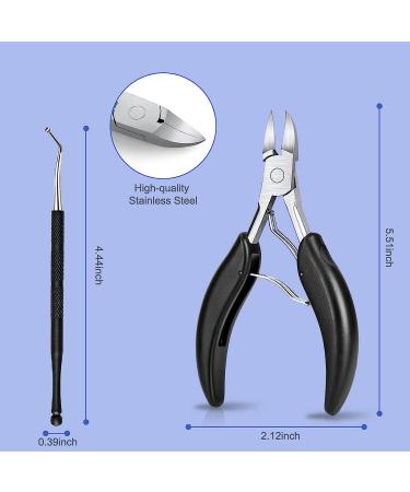 TEAORB Stainless Steel Ingrown Toenail Clippers for Thick & Ingrown Toenails - Professional Pedicure Tool for Adults & Seniors - Buy Online on GoSupps.com